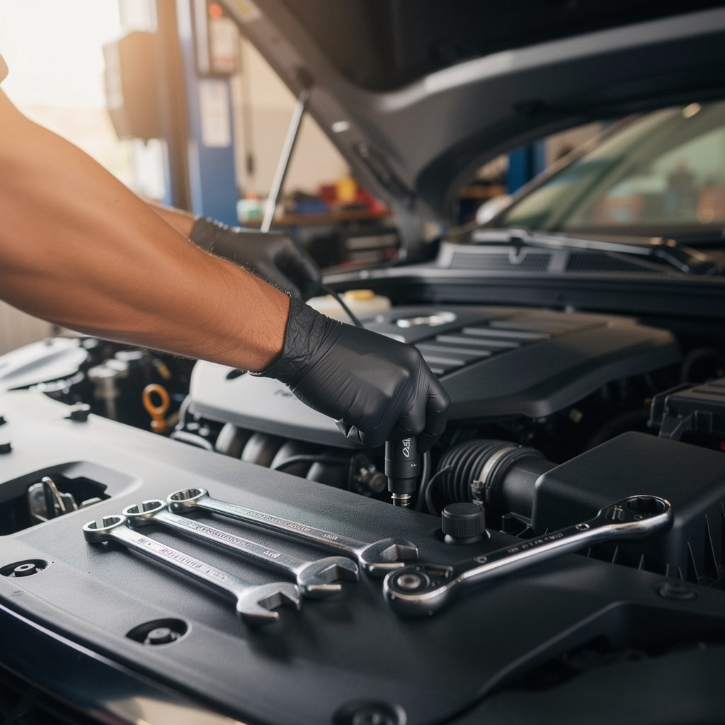 SD SMOG & AUTO REPAIR professional technician performing a smog check in San Diego, CA